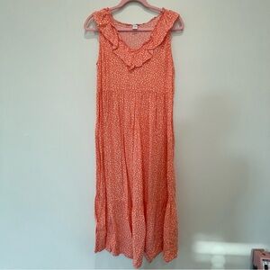 Old Navy Ruffle V Neck Sleeveless Ditsy Floral Dress - S